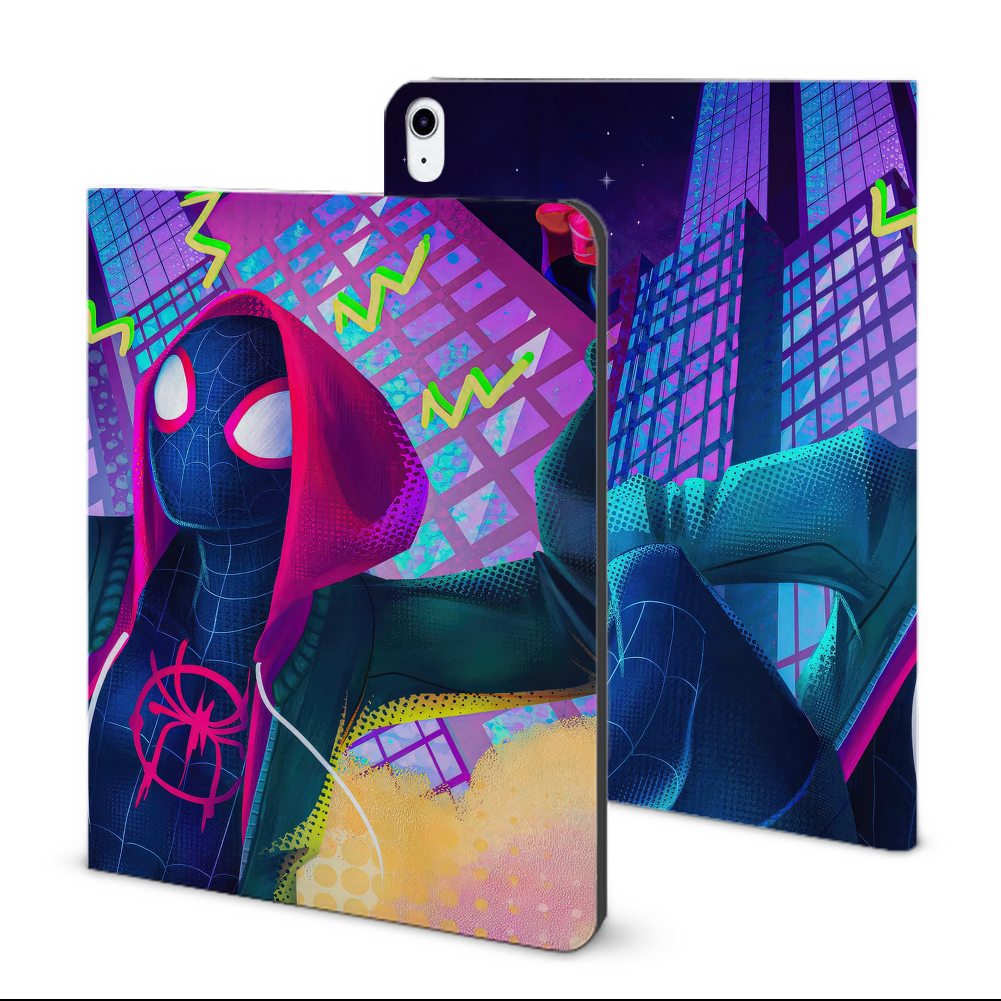 （画像用） Spider Man スパイダーマン IPad ケース ブック型 PUレザー TPU 耐衝撃 軽量 薄型 ペン収納なし 全面保護 IPad 各モデル対応